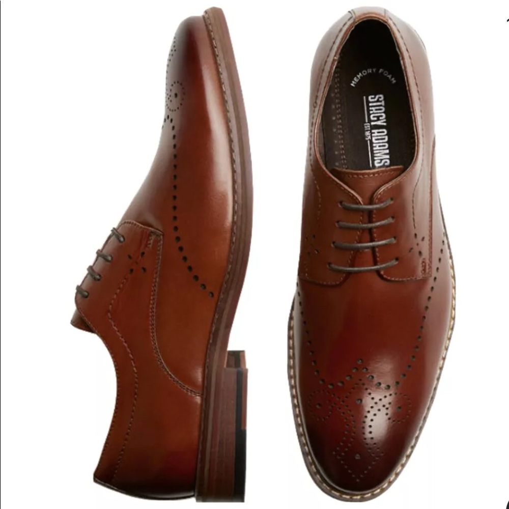 Stacy Adams Alaire Wing Tip Oxford Cognac Leather
